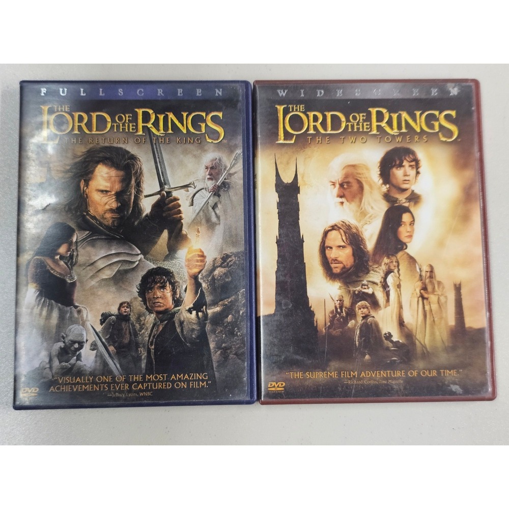 Lord of the Rings Two Towers Widescreen & Return of the King Fullscreen DVD Set